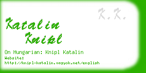 katalin knipl business card